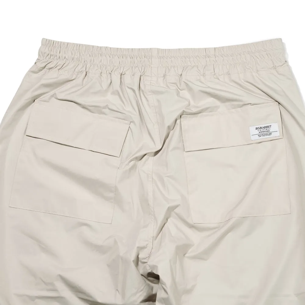 RETRO WIDE TRACK PANTS BEIGE