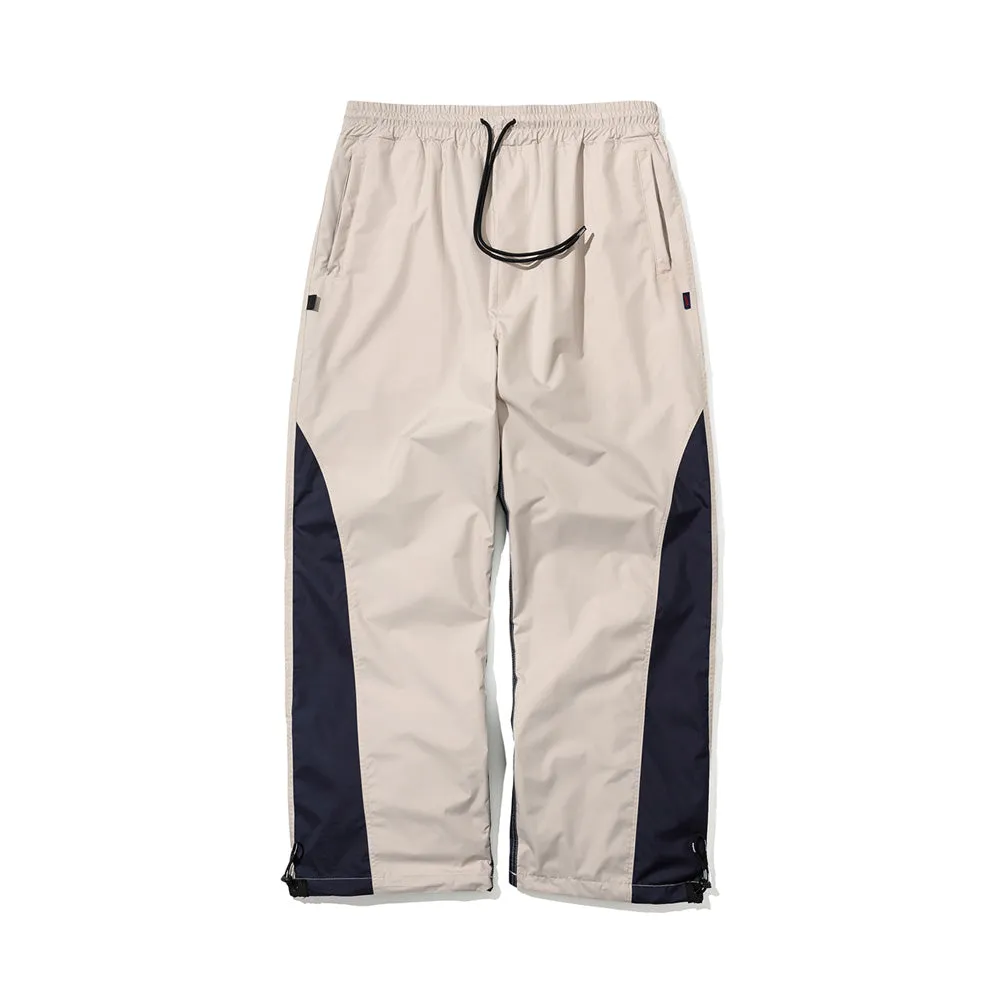 RETRO WIDE TRACK PANTS BEIGE