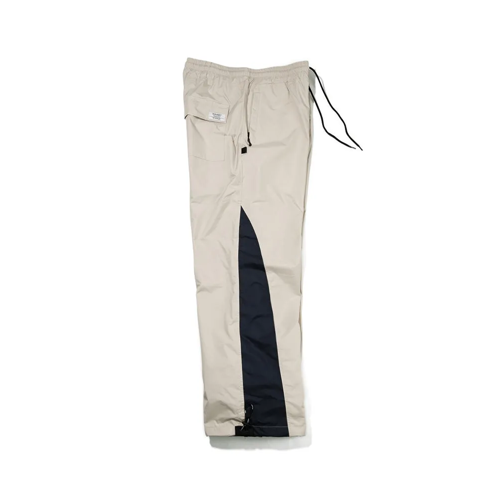 RETRO WIDE TRACK PANTS BEIGE